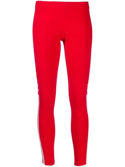 Adidas Originals Trefoil Leggings In Scarle