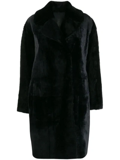 Drome Reversible Double-breasted Coat In Black
