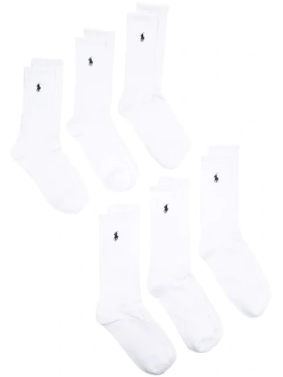 Polo Ralph Lauren 6-pack Of Socks In White