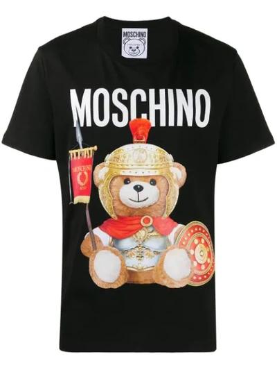 Moschino Roman Teddy Bear T-shirt In Black