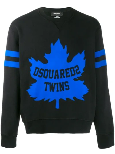 スウェット・トレーナー Dsquared2 The Dsquared2 Twins Jersey Sweatshirt Dsquared2 Men's Sweatshirt Sweat Twins In Black | ModeSens