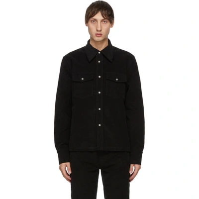 Séfr Matsy Cotton-moleskin Shirt Jacket In Black