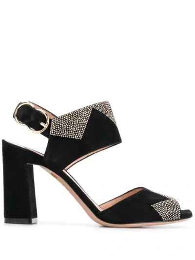 BALLY BLAKE STUDDED BLOCK HEEL SANDALS 