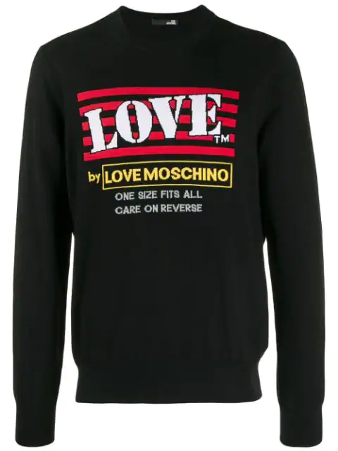 moschino logo jumper