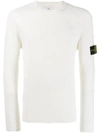 Stone Island Ribbed Badge Sweater In V0099 White