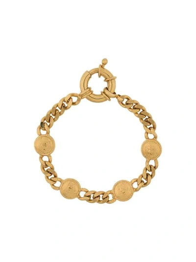 Versace Medusa Motif Chain Bracelet In Gold