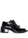 Simone Rocha Exaggerated-sole Lace-up Leather Shoes In Black