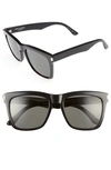 Saint Laurent Women's Devon Oversized Square Sunglasses, 55mm In Black/ Grey