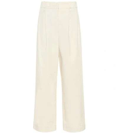 Brunello Cucinelli Cotton And Wool Twill Pants In Beige