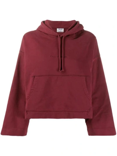 Acne Studios Joghy Cotton-jersey Hoodie In Red