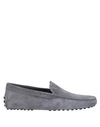 Tod's Loafers In Steel Grey