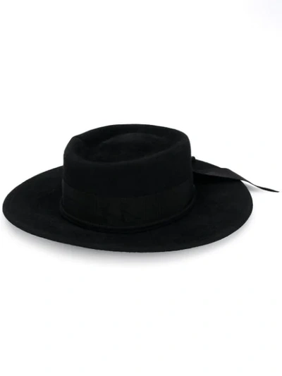 Ruslan Baginskiy Ribbon-trim Fedora Hat In Black