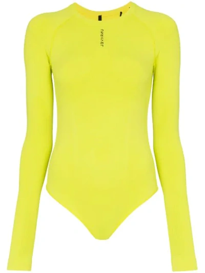 Ben Taverniti Unravel Project Unravel Project Seamless Tech Bodysuit In Yellow