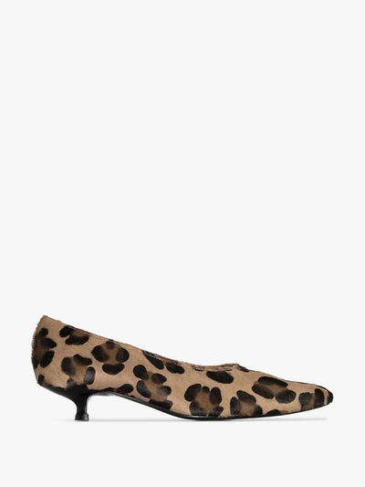 Dorateymur 'cigarette 30' Pumps Mit Leoparden-print In Brown