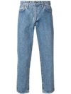 Levi's : Made & Crafted Washed Style Cropped Jeans - Blue