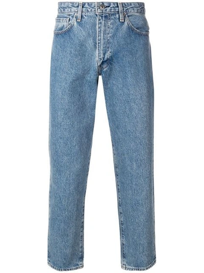 Levi's : Made & Crafted Washed Style Cropped Jeans - Blue