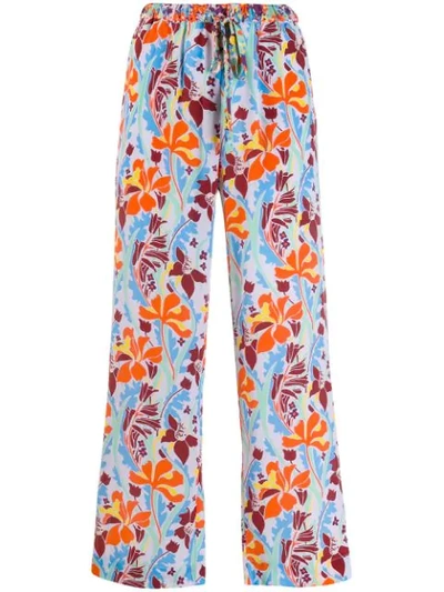 Stine Goya Truman Daffodil Print Trousers In Purple