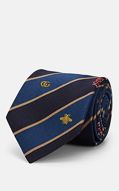 Gucci 7cm Symbols Motif Striped Tie