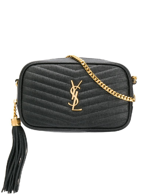 Saint Laurent Mini Lou Quilted Leather Crossbody Bag In Black | ModeSens