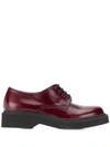 Marni Leather Derby Shoes In Red