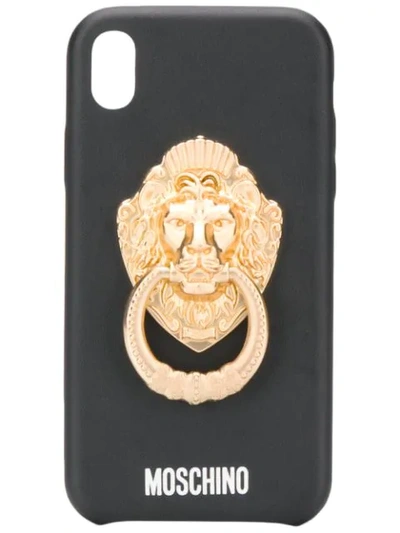 Moschino Lion Knocker Iphone Xs Max Case In 1555 Black