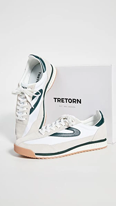 Tretorn Rawlin Lace-up Sneakers In Icing/ Vintage White/ Seaweed
