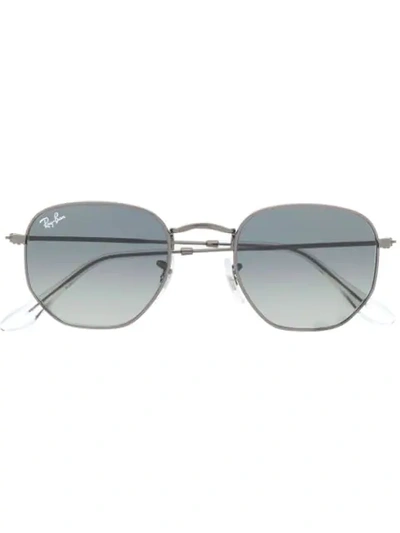 Ray Ban Ray-ban Unisex Icons Hexagonal Sunglasses, 54mm In Schwarz