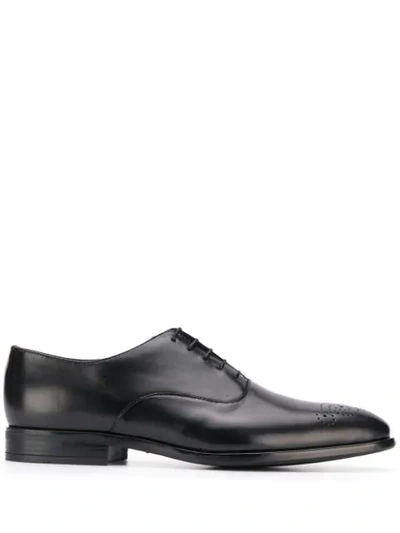 Paul Smith Men's Brogue-toe Leather Oxfords In Black