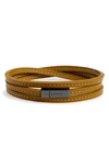 Ted Baker Crink Stitched Wrap Bracelet In Olive