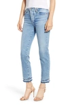 Ag Isabelle High-rise Cropped Straight-leg Jeans In 22 Years Blue Solstice