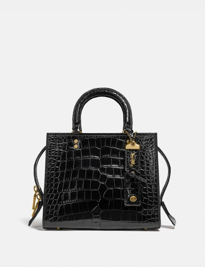 Coach Rogue 25 In Alligator In Brass/black