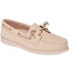 Sperry Authentic Original Vida Boat Shoe In Pink Crocodile Print Nubuck