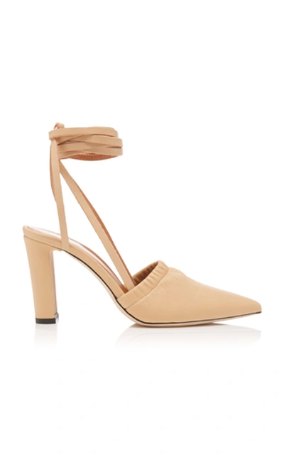 Atp Atelier Maida Leather Sandals In Neutral