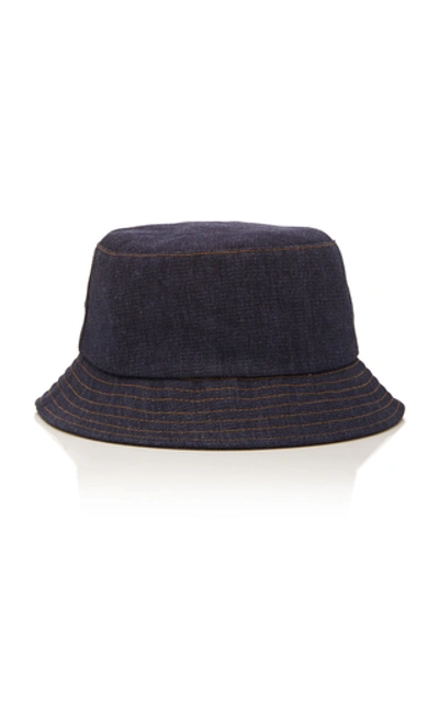 Avenue Keats Denim Bucket Hat In Navy