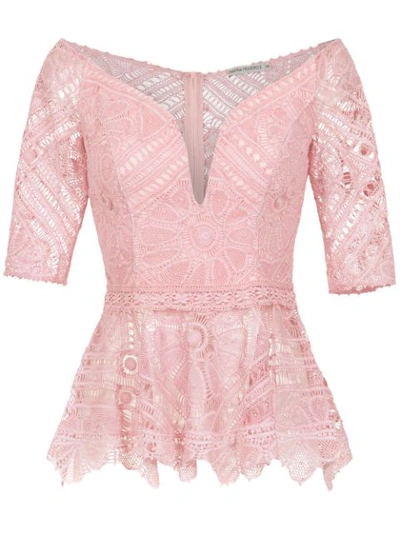 Martha Medeiros Tai Lace Top In Pink