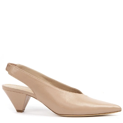 Aldo Castagna Elise Beige Leather Slingback In Neutrals