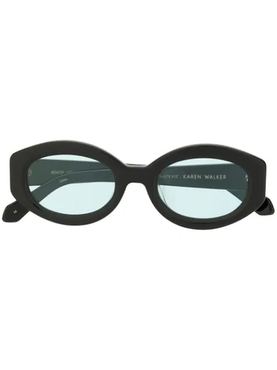 Karen Walker Bishop Alternative-fit Sunglasses In Black