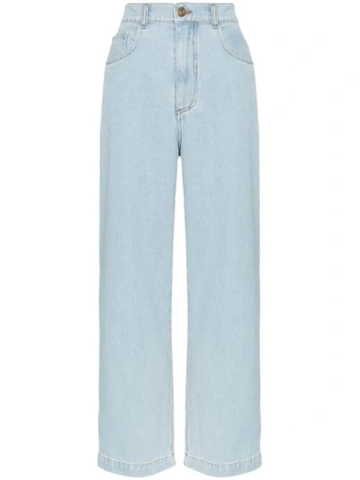 Nanushka Marfa Wide-leg Jeans In Blue