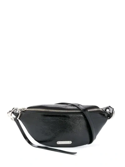 Rebecca Minkoff Mini Sling Pebbled Leather Belt Bag In Black