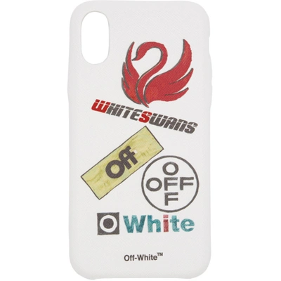 Off-white White Swans Iphone Xs Max Case In White Multi