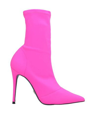 Naked Wolfe Ankle Boot In Fuchsia