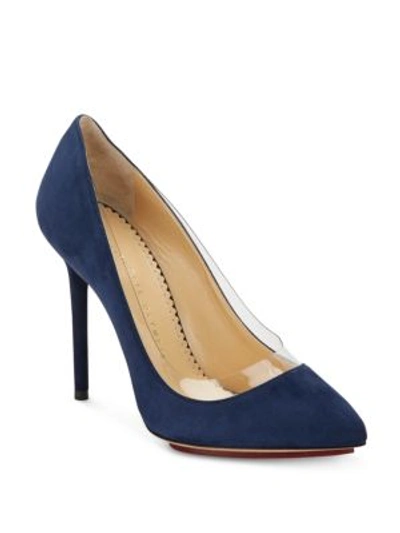 Charlotte Olympia Party Monroe Suede Pumps | ModeSens