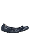 Tod's Ballet Flats In Dark Blue