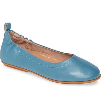 Fitflop Allegro Ballet Flat In Turquoise Leather