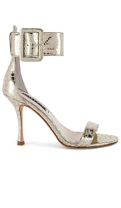 Alice And Olivia Dolora Ankle Strap Sandal In Ivory