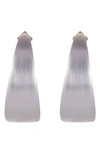 Alexis Bittar Neon Capsule Wide Graduated Medium Hoop Earrings In Silver