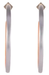 Alexis Bittar Neon Capsule Large Skinny Hoop Earrings In Silver