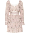 Loveshackfancy Astor Ruffled Floral-print Cotton-voile Mini Dress In Pink