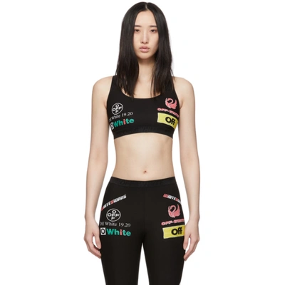 Off-white Ssense Exclusive Black Multilogo Sporty Bra