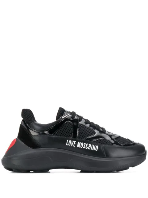 love moschino black sneakers